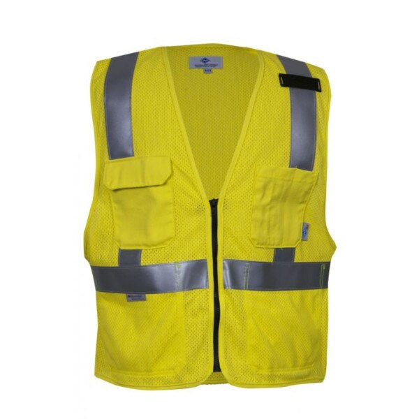 NSA FR Hi-Vis Deluxe Road Vest in Fluorescent Yellow